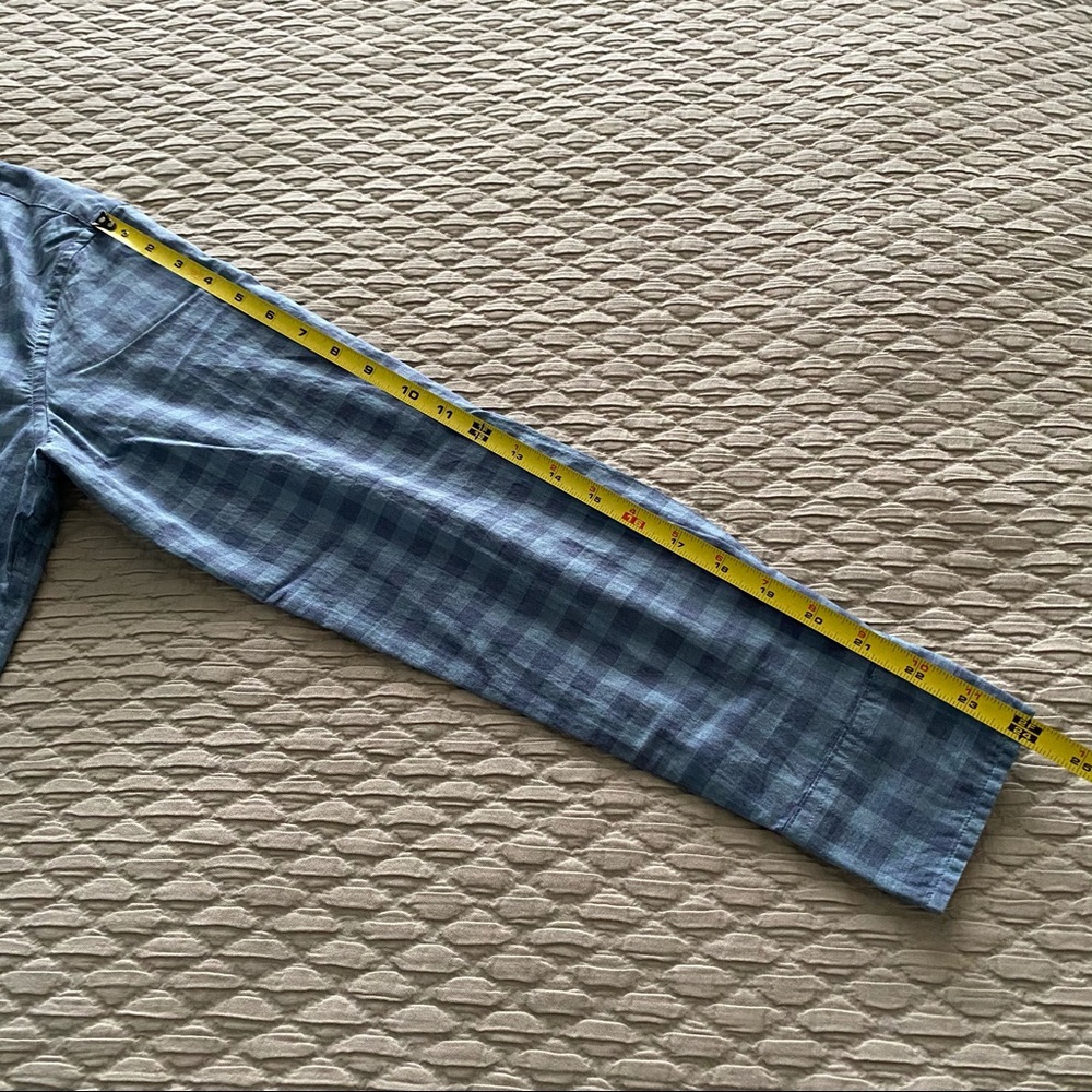 J.Crew Mens Small Blue Gingham Slim Untucked Shirt - Picture 10 of 11
